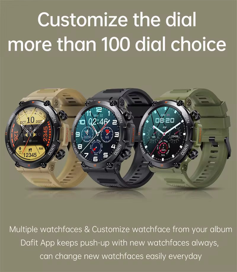 Smart Watch Podómetro Oxígeno en la sangre Presión arterial Monitoreo del ritmo cardíaco Bt Call Dafit App Smartwatch