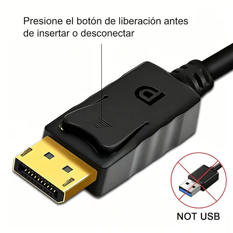 Displayport a Cable Convertidor HDMI (no soporta hdmi a dp)