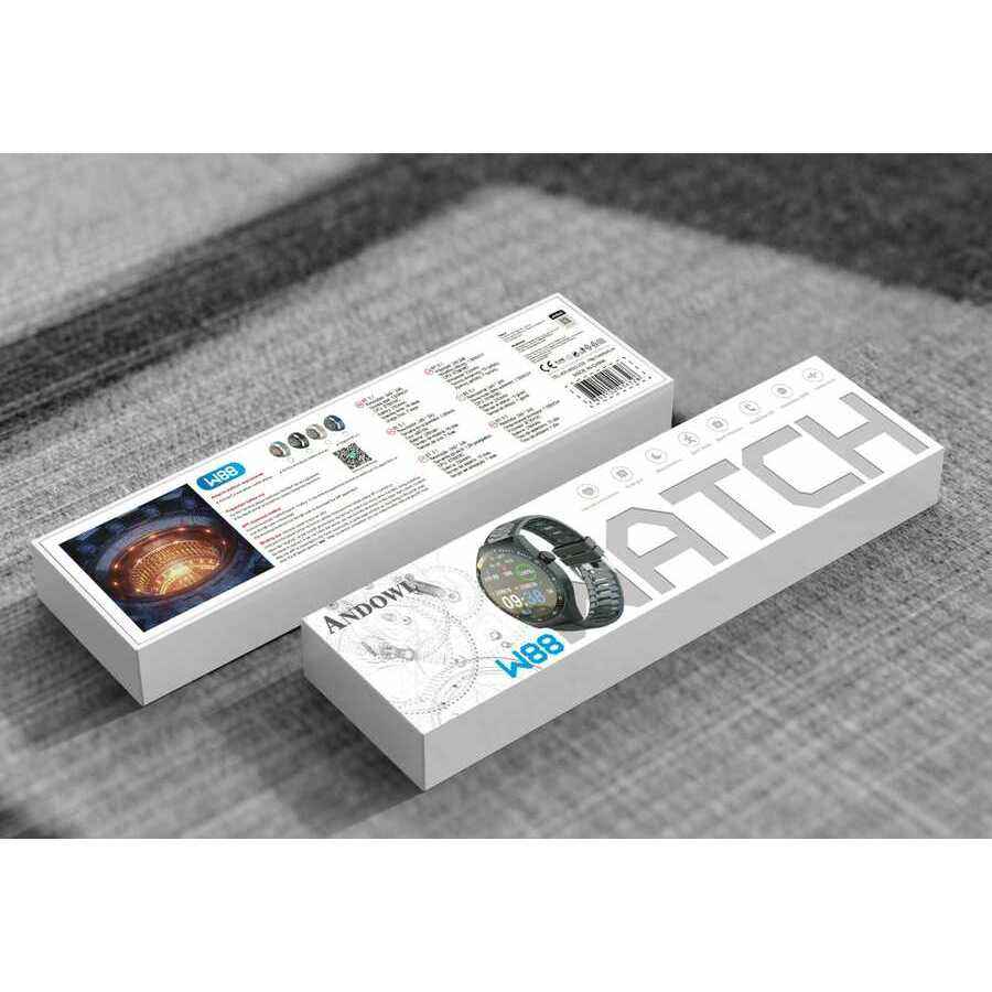 Reloj inteligente deportivo, llamadas manos libres, notificaciones, alarma, monitoreo del sueño, medición de frecuencia cardíaca.