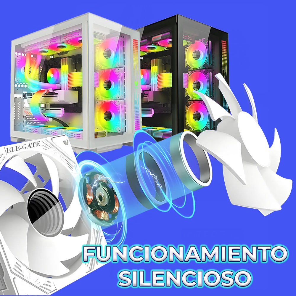 Ventilador de Chasis 120mm RGB PWM: Refrigeración Silenciosa para PC