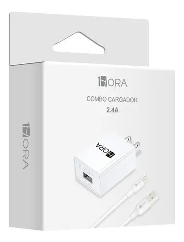 1Hora GAR124 cargador blanco V8 de 127/220V de carga rápida