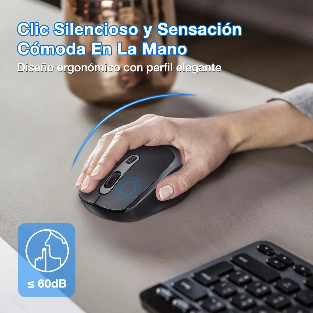 Ratón Inalámbrico Wireless Mouse Silencioso Portátil 2.4g 3 Dpi