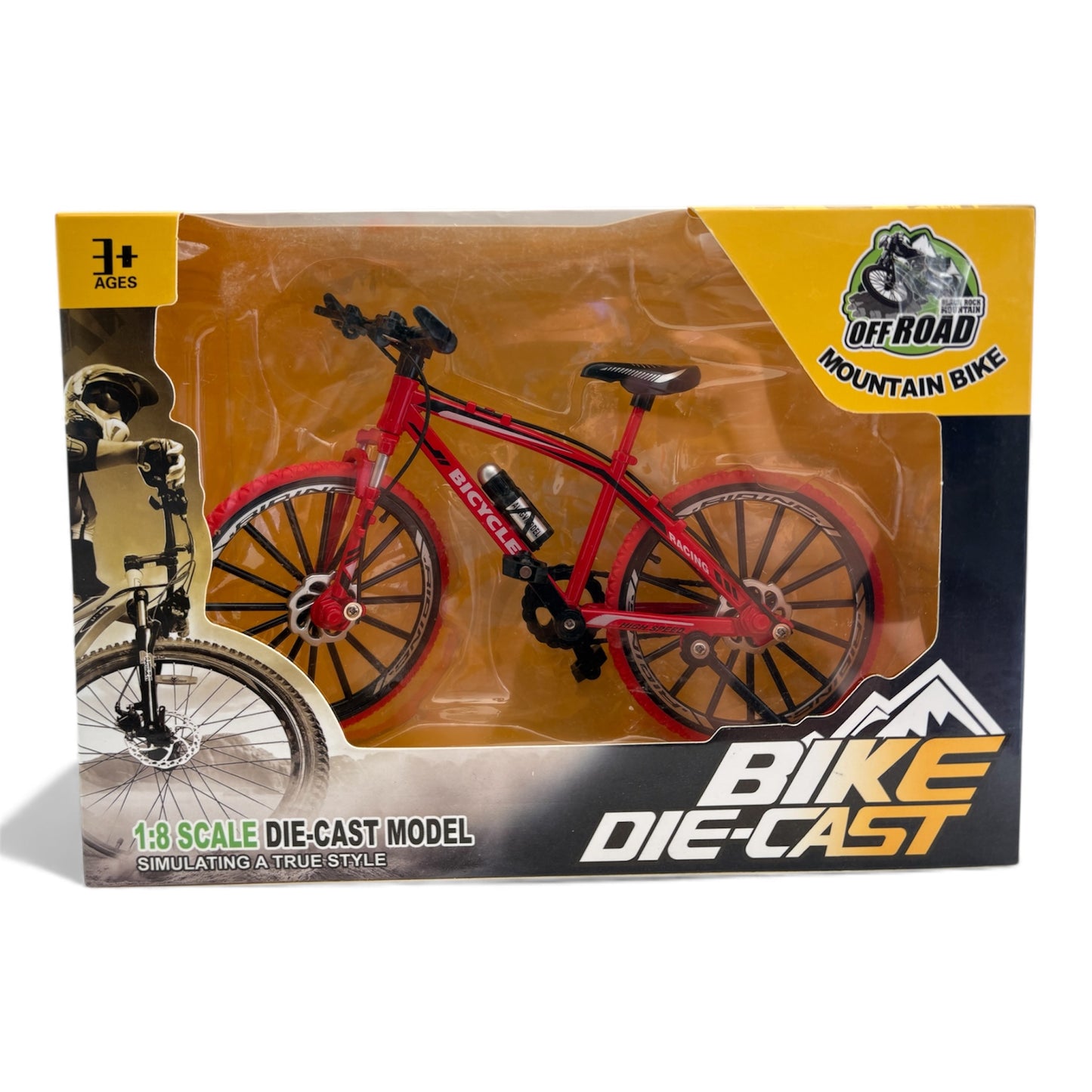 Juguete de bicicleta fundido a presión a escala 18 para niños y coleccionistas, compuesto de PC de plástico metálico