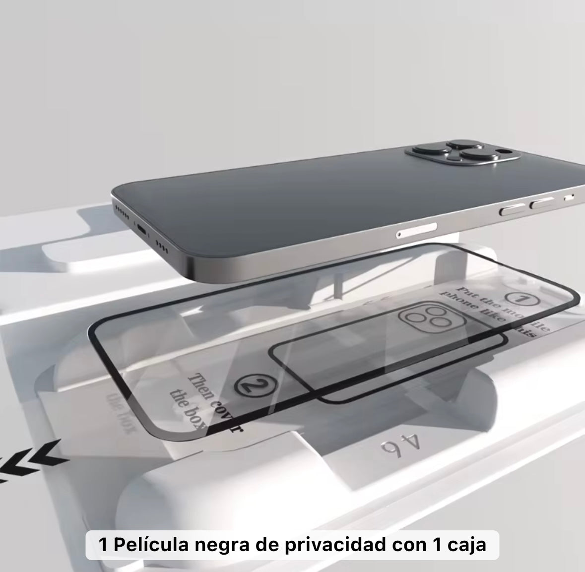 Protectores de vidrio templado para iPhone con privacidad antiespía con kit de instalación