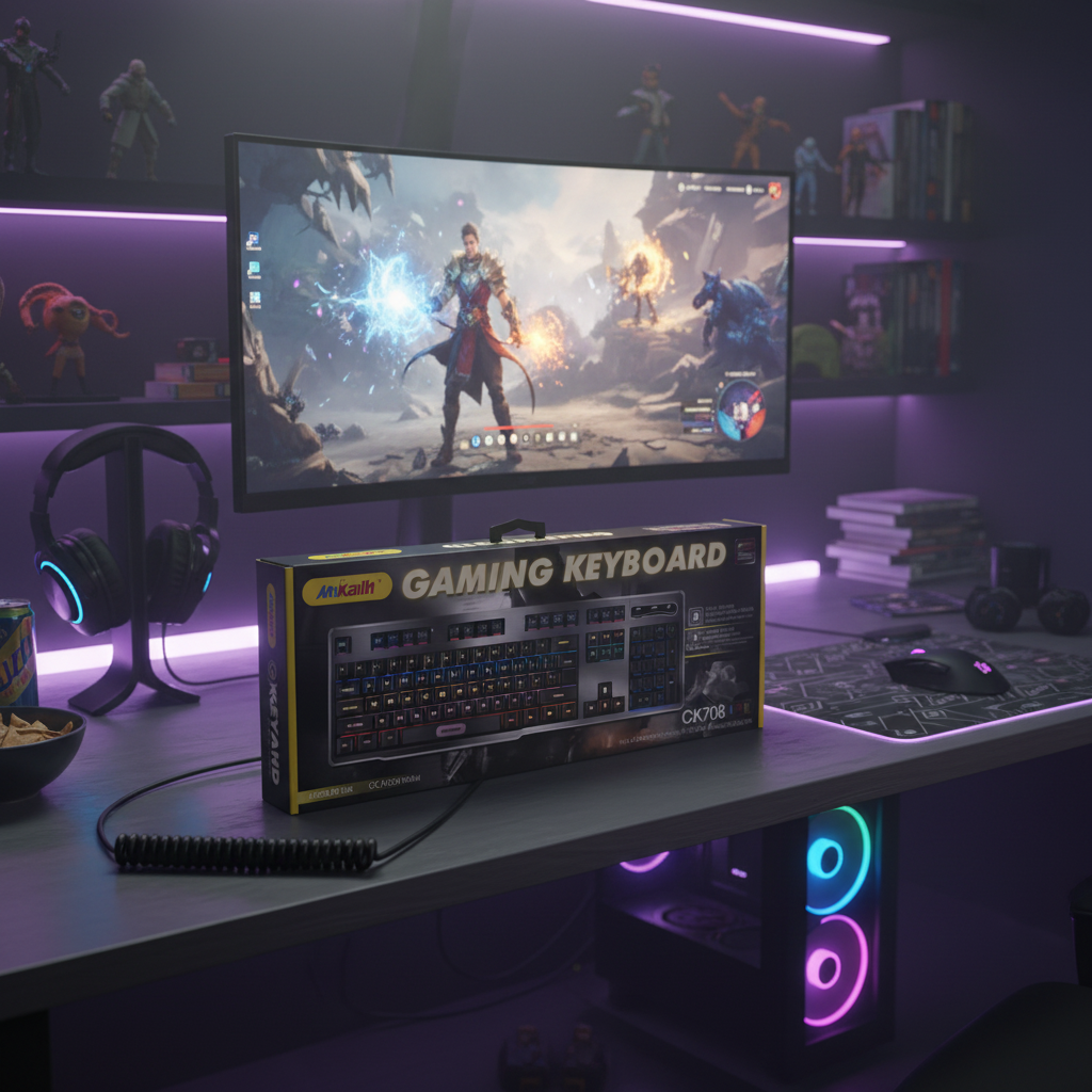 Teclado gamer con cable USB
