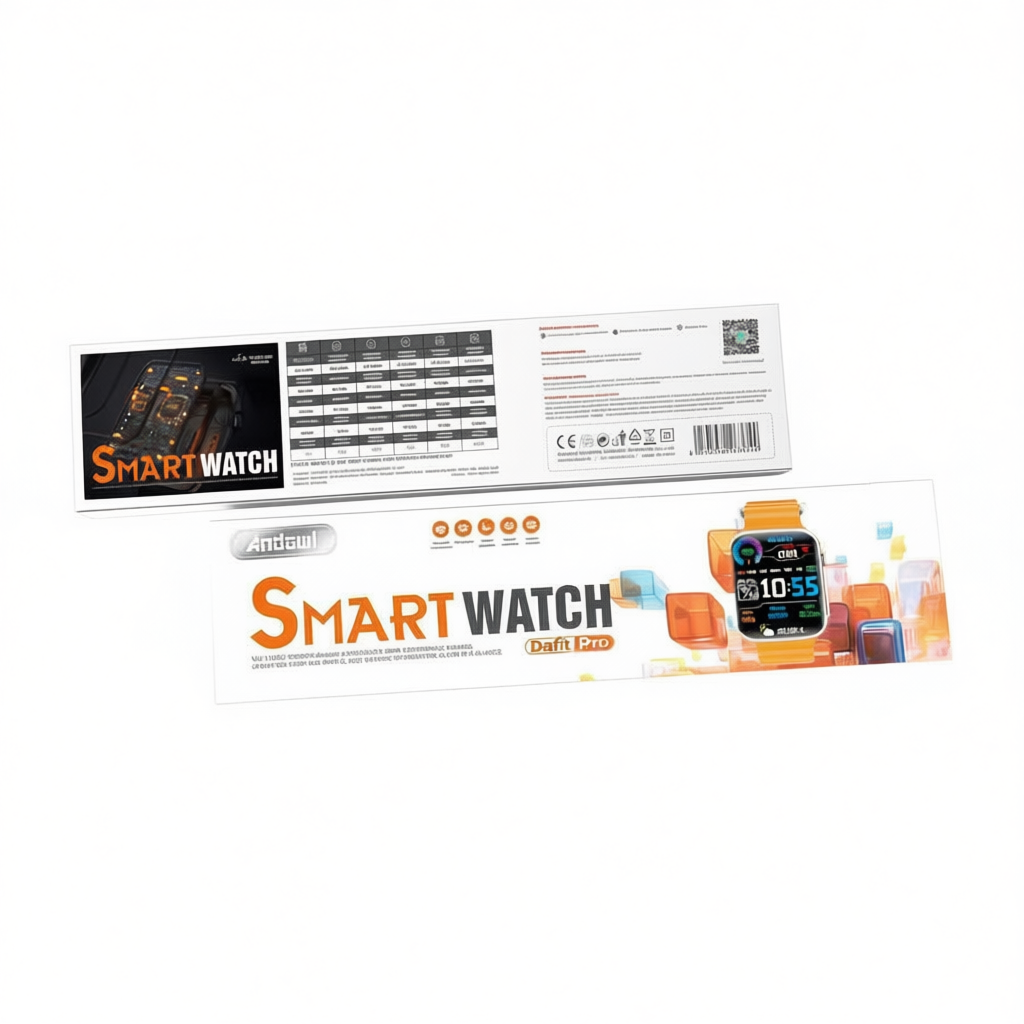 Reloj inteligente con monitor de frecuencia cardíaca, multilingüe, detección de sueño, recordatorios de salud y control de cámara.