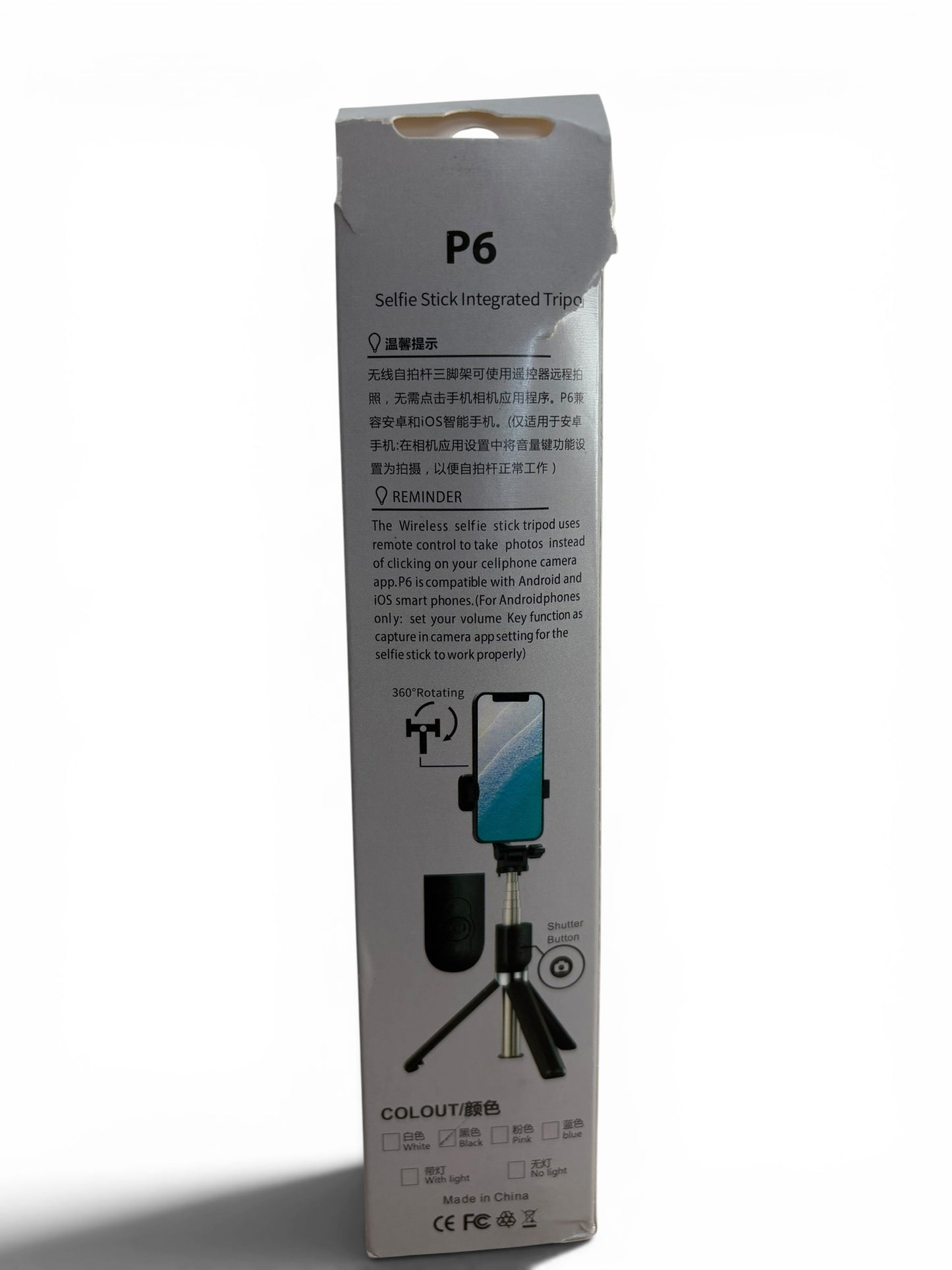 Selfie Stick con Tripode con soporte para celular