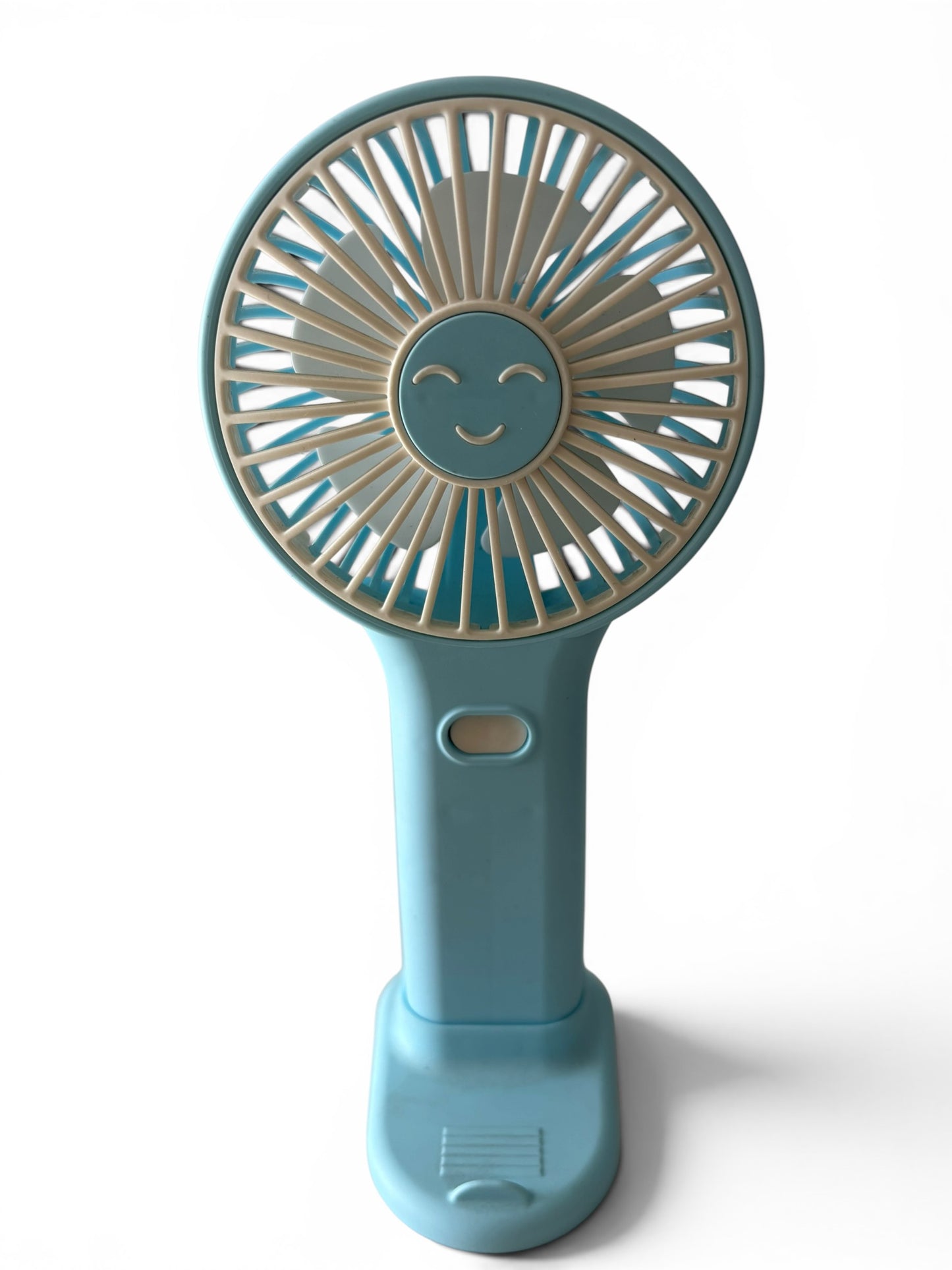 Ventilador portátil recargable con soporte para teléfono móvil