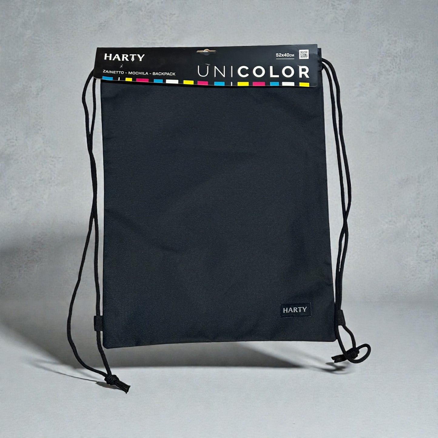Mochila Negra con Cordón 52cm X 40cm