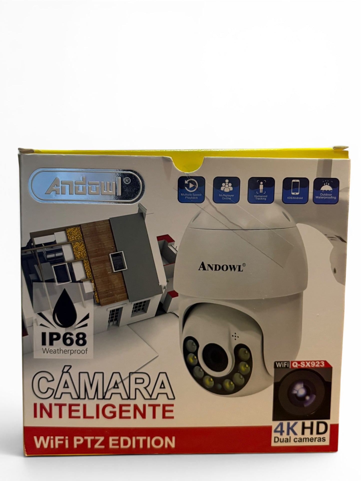 Camara de seguridad inteligente 4K impermeable para exteriores hasta 128GB