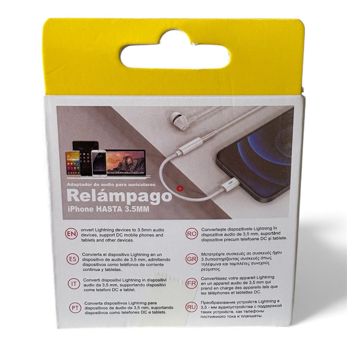 Adaptador de audio Lightning a 35mm para iPhone para conectividad de audio y video