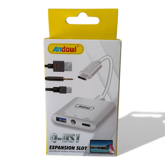 Adaptador universal para laptop y teléfono móvil tipo C USB Audio