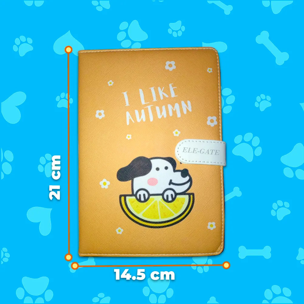 Libreta con diseño kawaii con 100 hojas con broche imantado