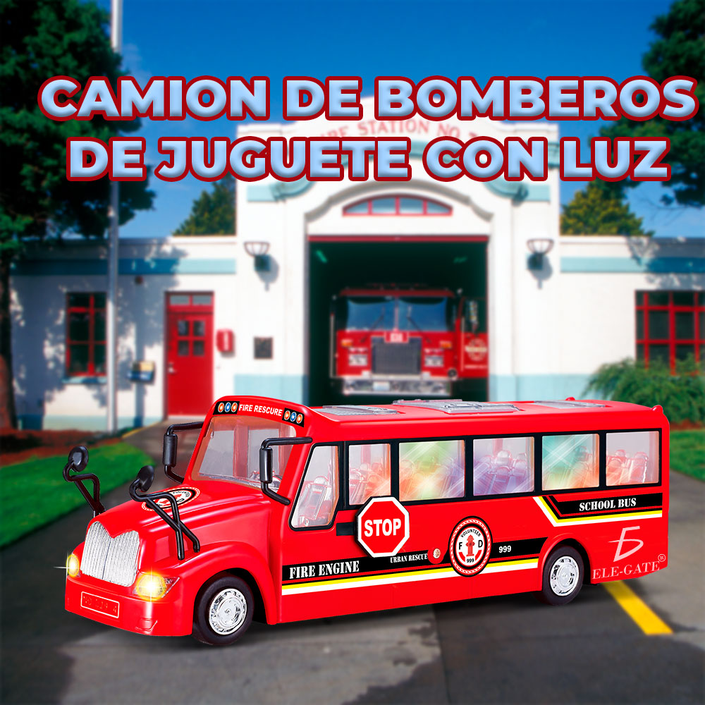 Camión de bomberos grande diversión educativa para niños