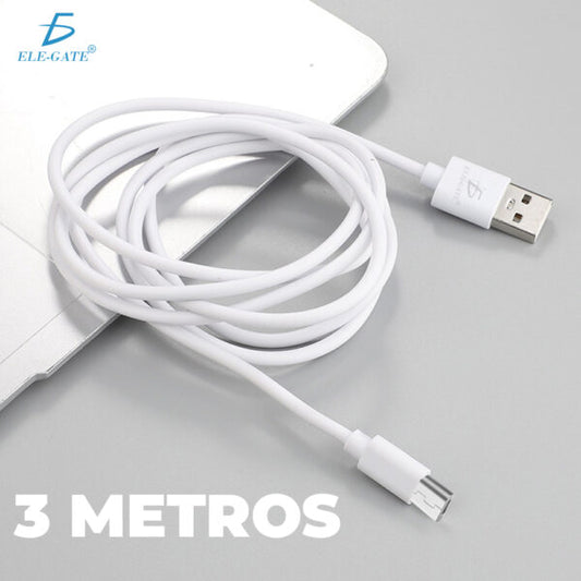 Cable USB-V8 carga rápida 3 metros