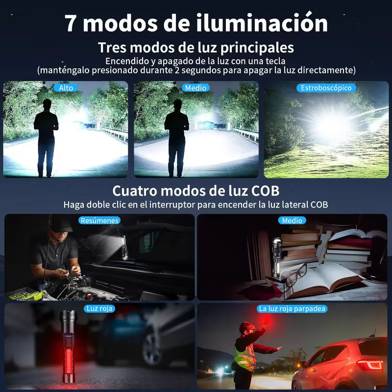 Lampara recargable 2000 Lumens