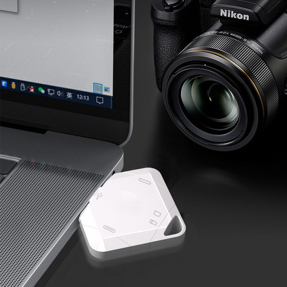 Lector de Tarjetas SD y Micro SD 4 en 1 Cuadrado – USB / USB-C / Lightning