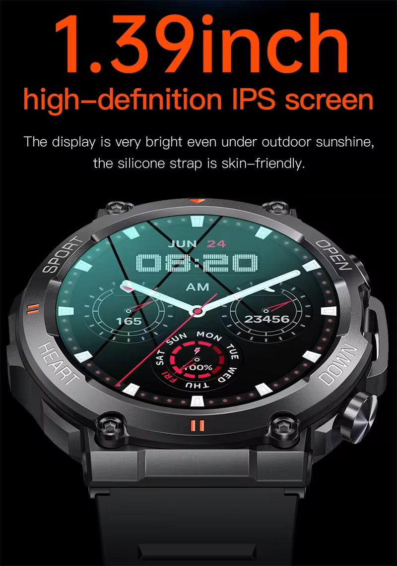 Smart Watch Podómetro Oxígeno en la sangre Presión arterial Monitoreo del ritmo cardíaco Bt Call Dafit App Smartwatch