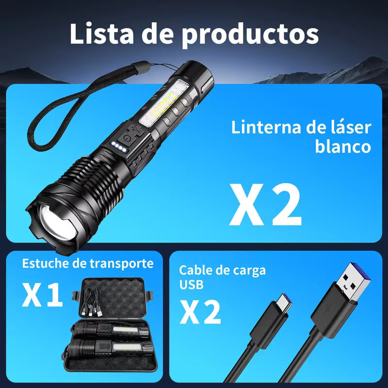 Lampara recargable 2000 Lumens