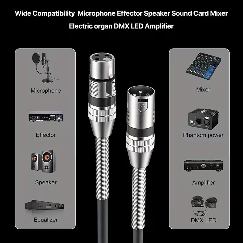 Cable de Micrófono XRL de 8M Macho a Hembra