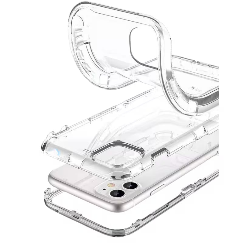 Funda transparente de alto impacto 360 para iPhone 15 Pro Max resistente al uso rudo