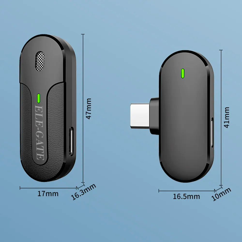 Micrófono Lavalier Inalámbrico Tipo C – Grabación de Audio Manos Libres