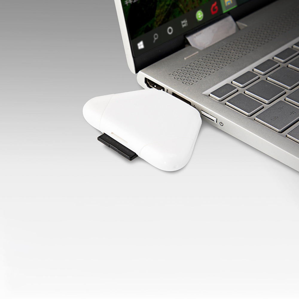Lector de Tarjetas SD Triangular 3 en 1 – USB / USB-C / Lightning