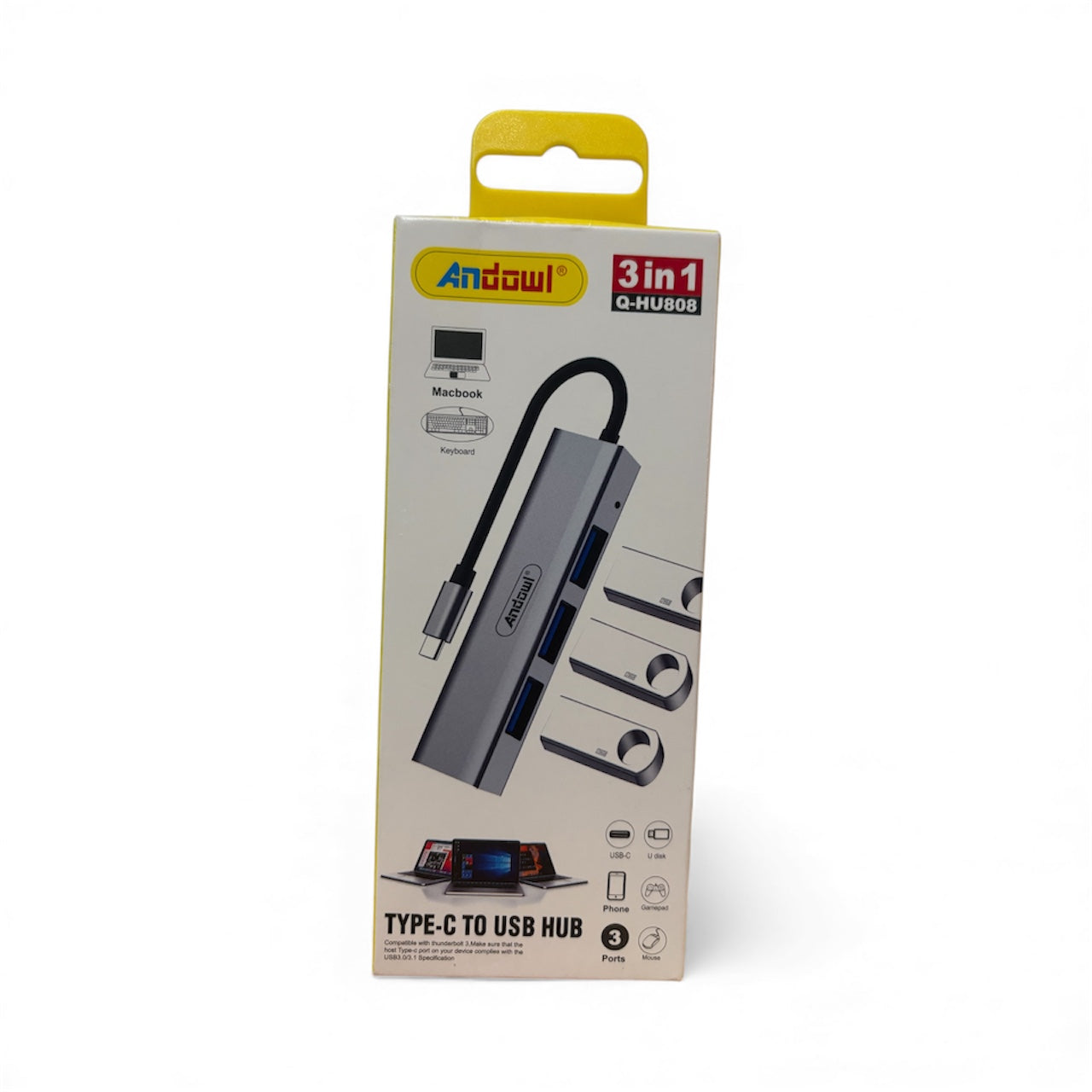 USB Hub tipo C con 4 puertos USB 5Gbps