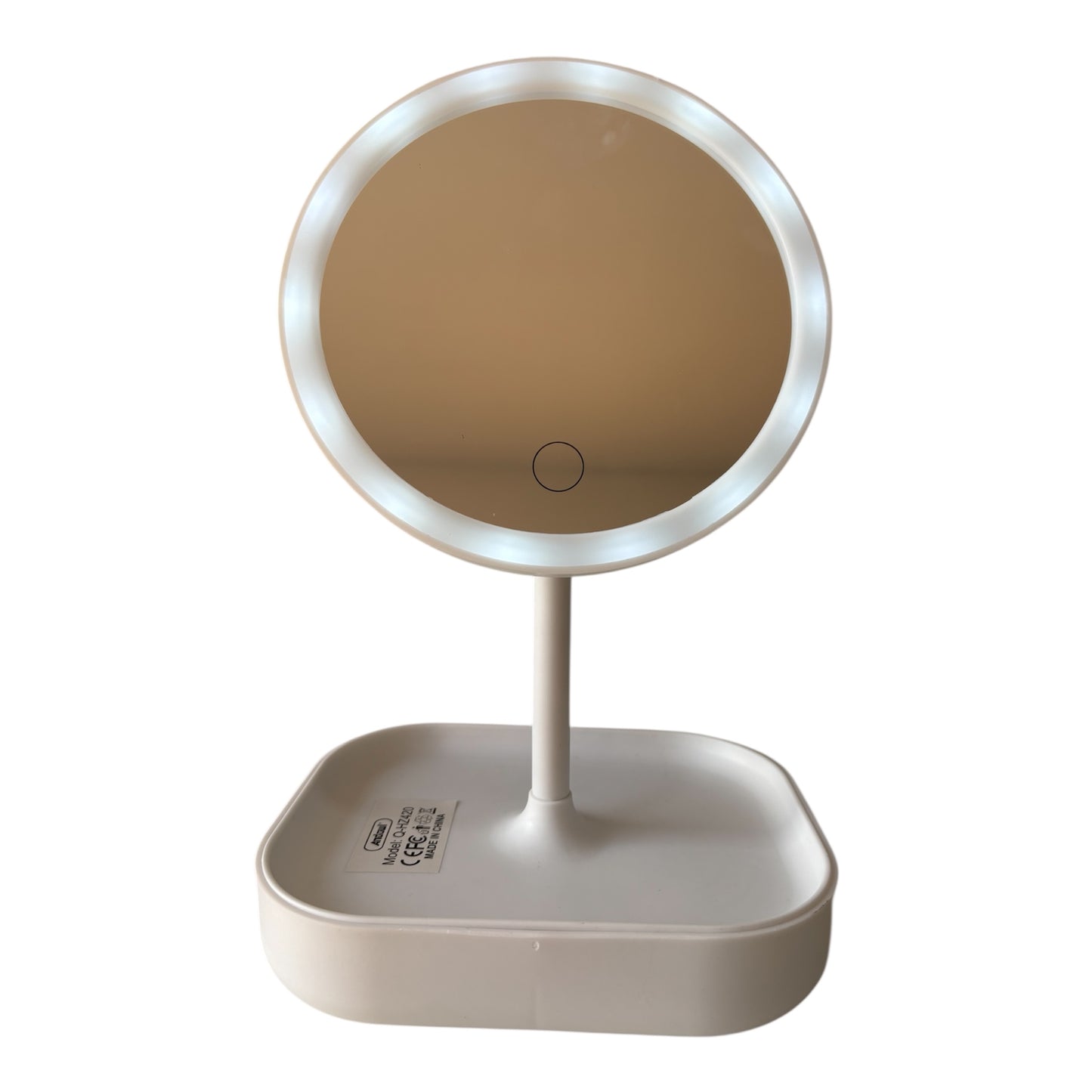 Espejo de maquillaje con luz LED ajustable