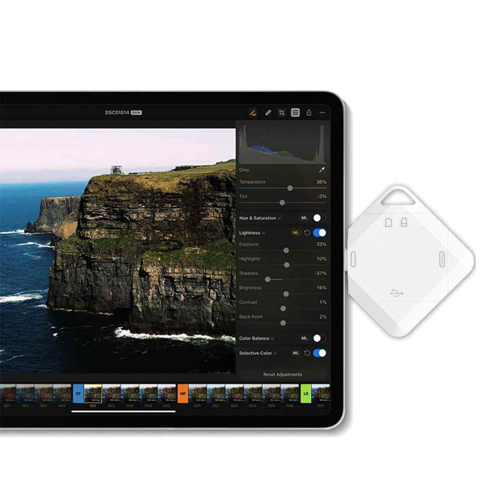 Lector de Tarjetas SD y Micro SD 4 en 1 Cuadrado – USB / USB-C / Lightning