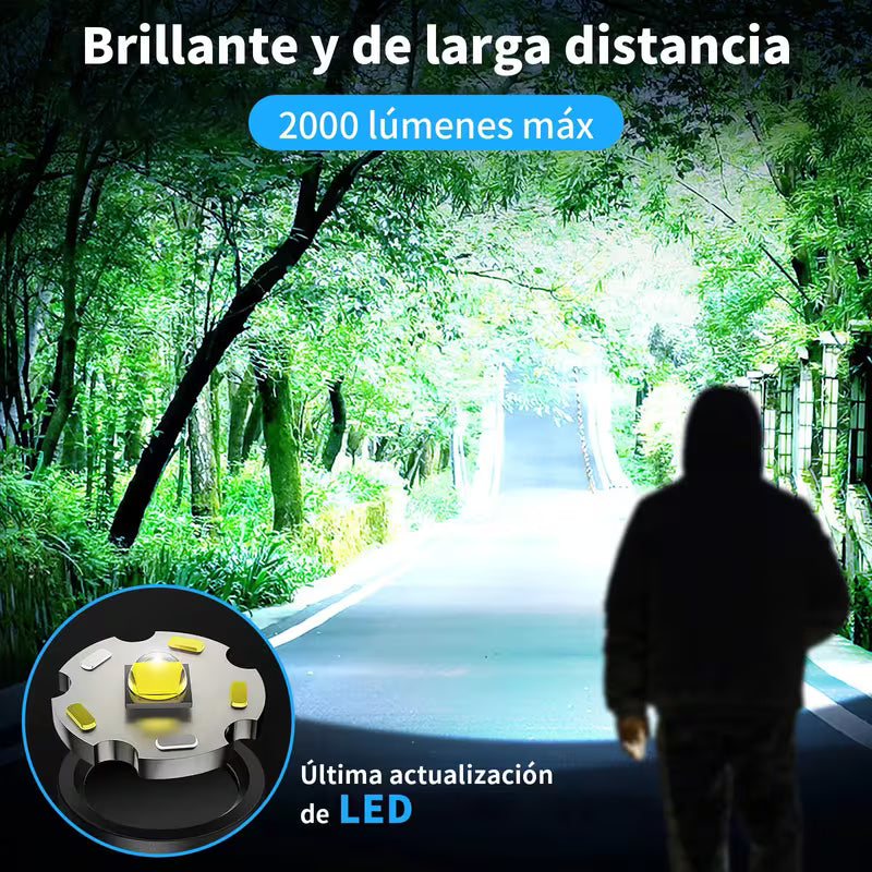 Lampara recargable 2000 Lumens