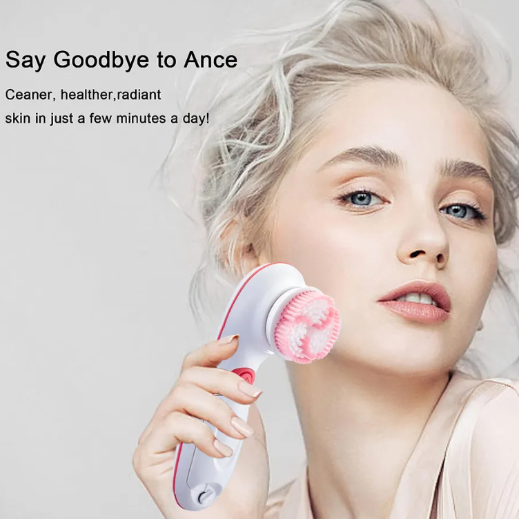 Limpiador facial eléctrico exfoliante 4 en 1