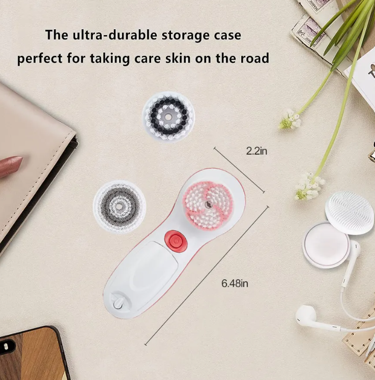 Limpiador facial eléctrico exfoliante 4 en 1