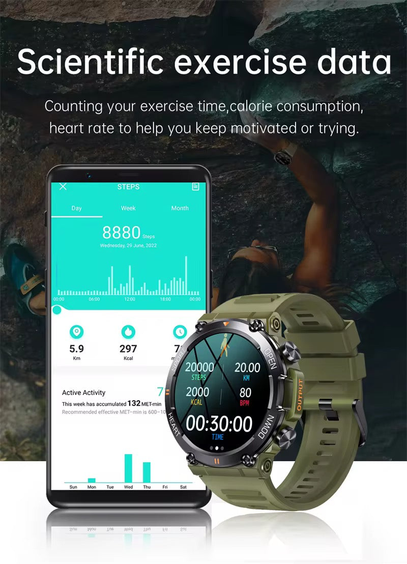 Smart Watch Podómetro Oxígeno en la sangre Presión arterial Monitoreo del ritmo cardíaco Bt Call Dafit App Smartwatch