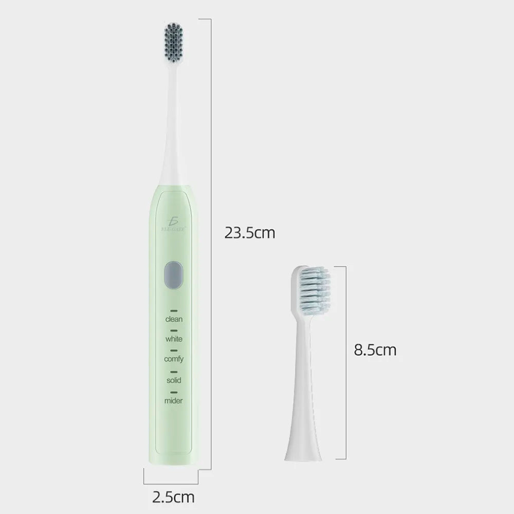 Cepillo De Dientes Eléctrico Recargable Ultrasónico Con 2 cabezales