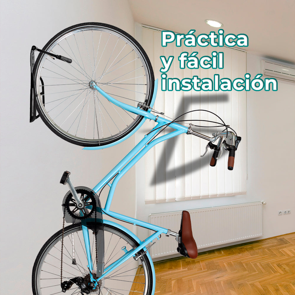Soporte Metálico de Pared para Bicicleta con Acero Reforzado
