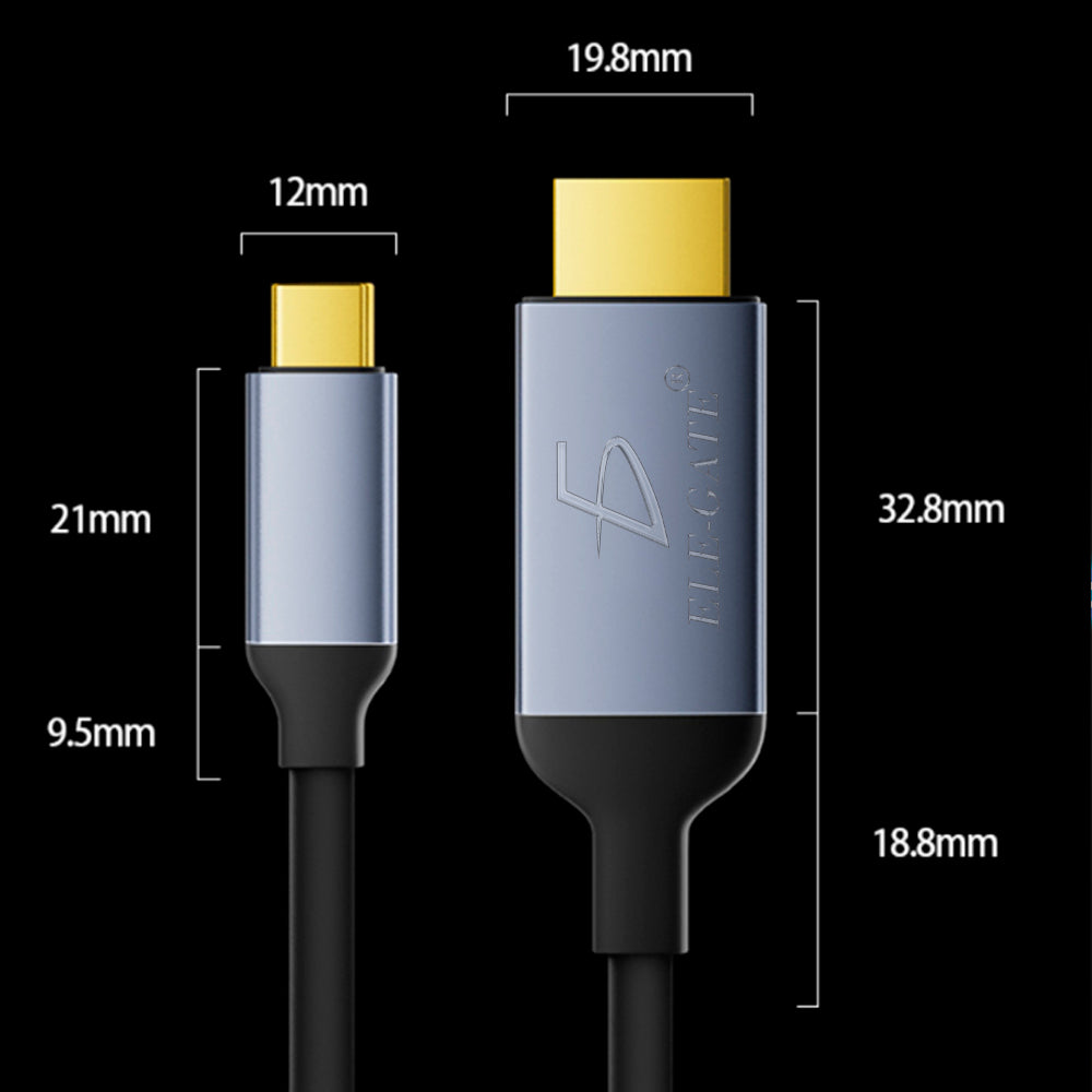 Cable Adaptador USB-C Thunderbolt a HDMI 4K 1.8 Metros