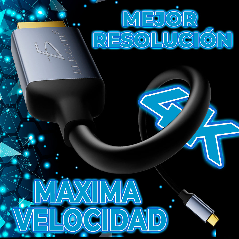 Cable Adaptador USB-C Thunderbolt a HDMI 4K 1.8 Metros