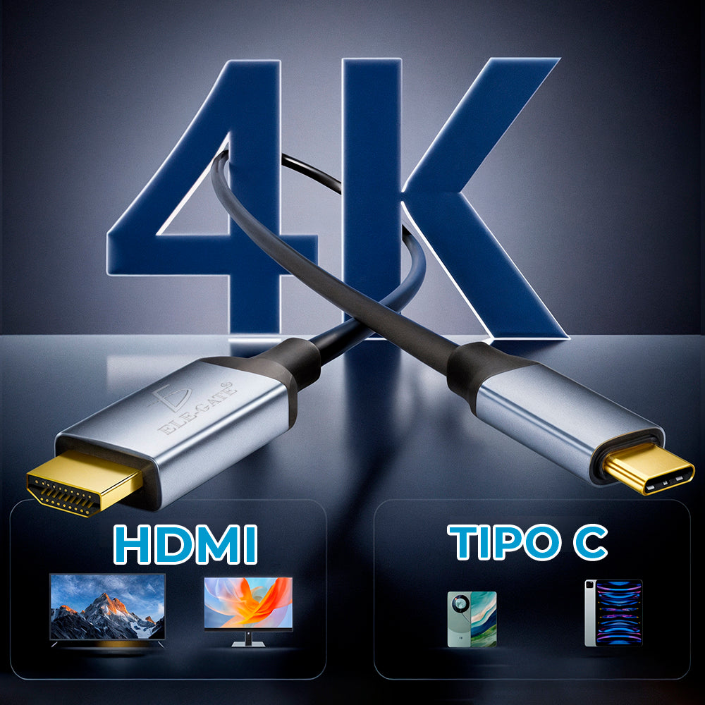 Cable Adaptador USB-C Thunderbolt a HDMI 4K 1.8 Metros