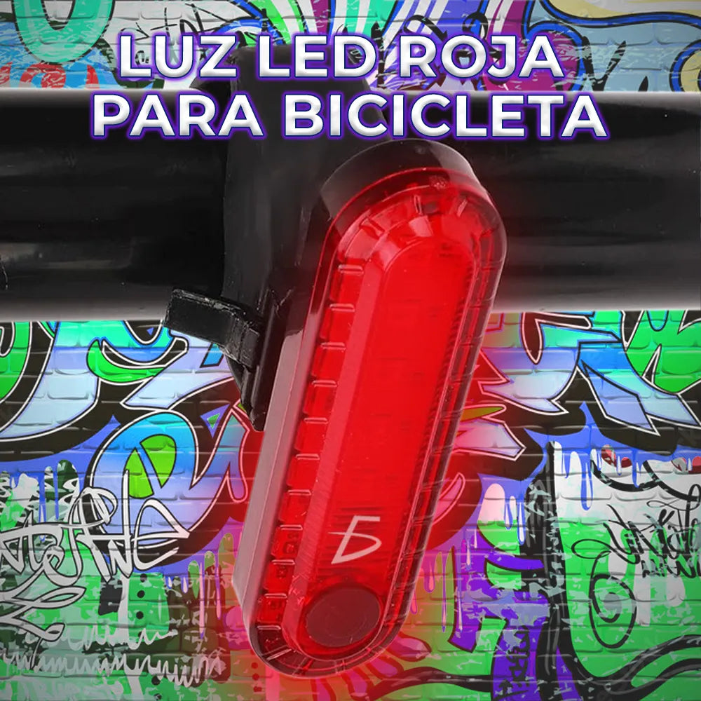 Luz Led Roja para Bicicleta impermeable y con cuatro modos de iluminación