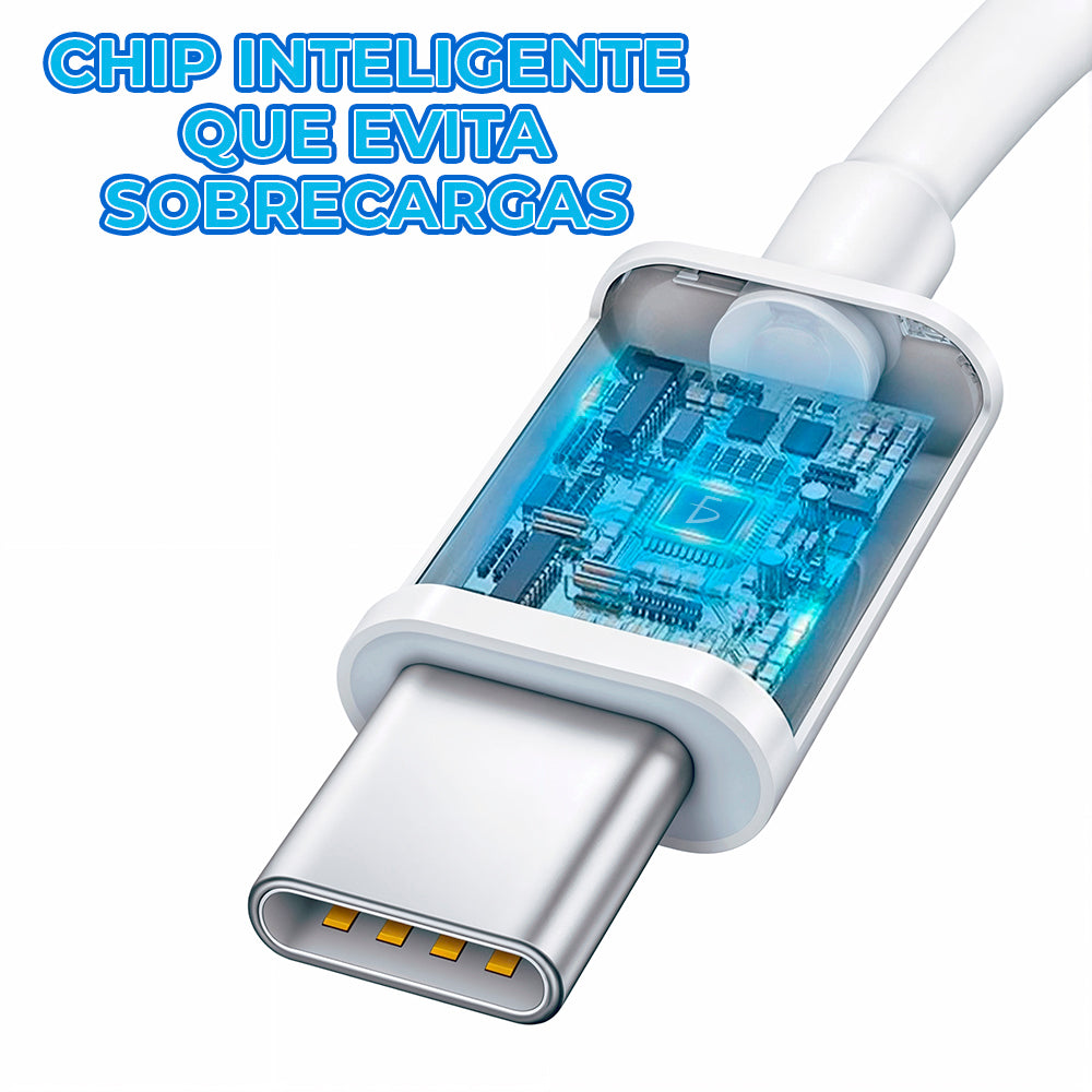 Kit de Carga Rápida: Cargador Tipo C de 20 W + Cable Tipo C a IP de 2 metros