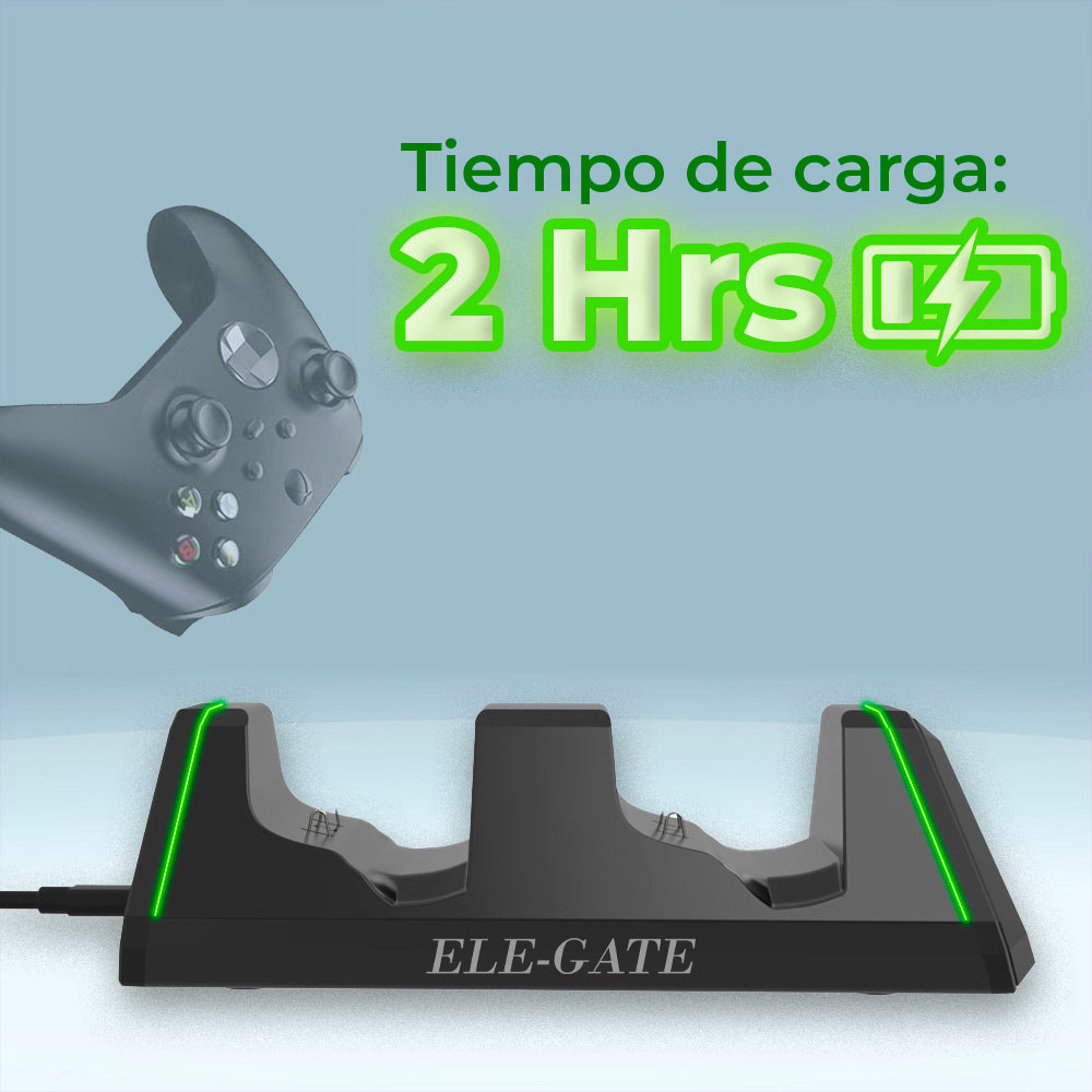 Estación de Carga para Mandos Inalámbricos - Compatible con Controladores Xboxy PlayStation