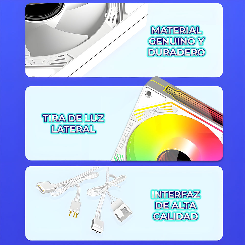 Ventilador de Chasis 120mm RGB PWM: Refrigeración Silenciosa para PC