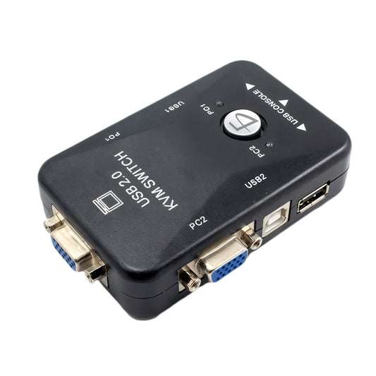 Switch KVM USB VGApara 2 Computadoras – Teclado, Mouse y Pantalla