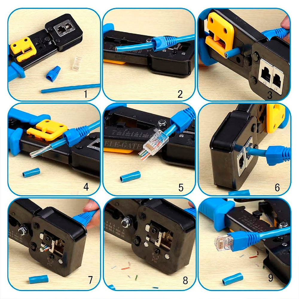 Pinzas de Crimpado Profesional RJ45/RJ12/RJ11