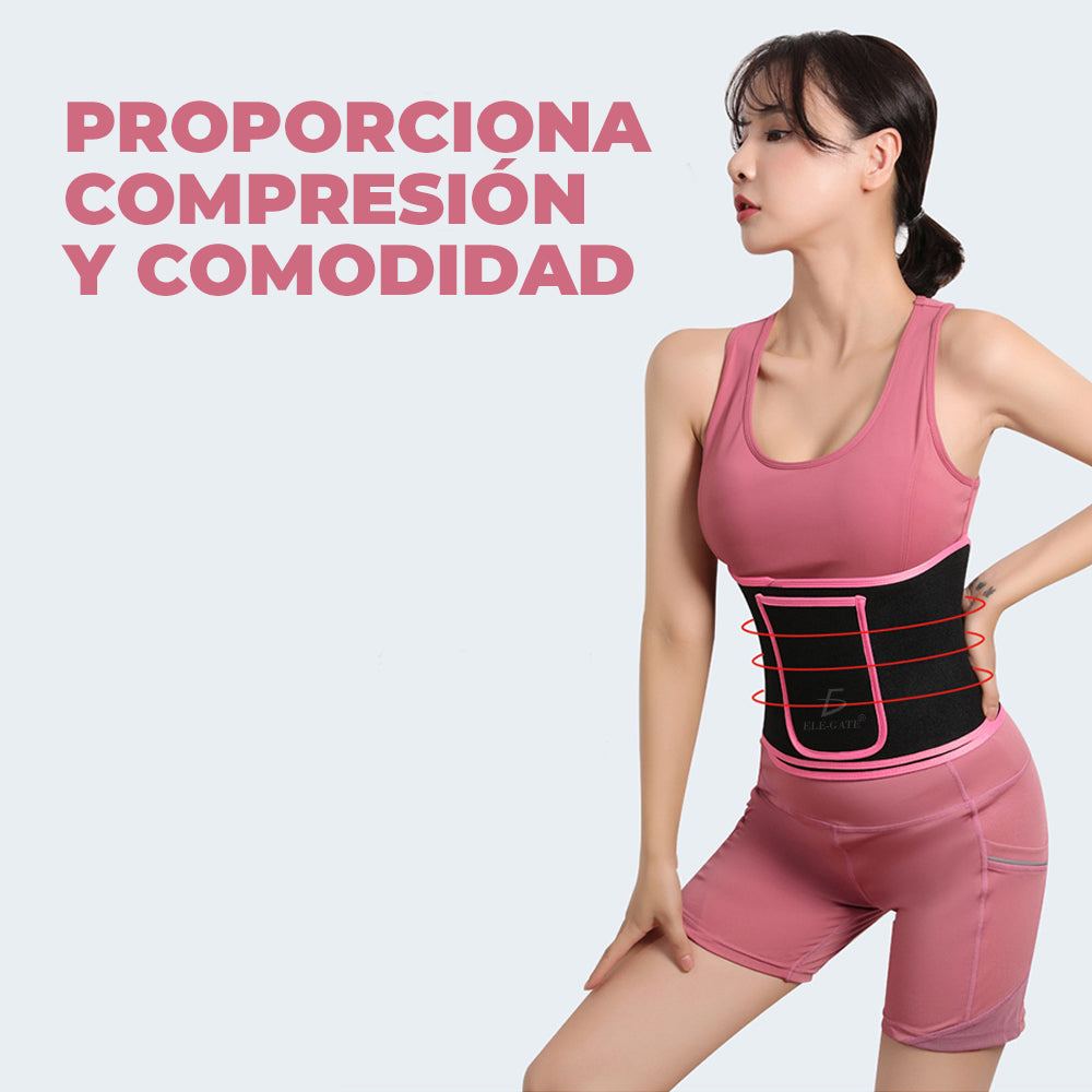 Fajas reductoras de cintura para mujer faja con velcros efecto sauna