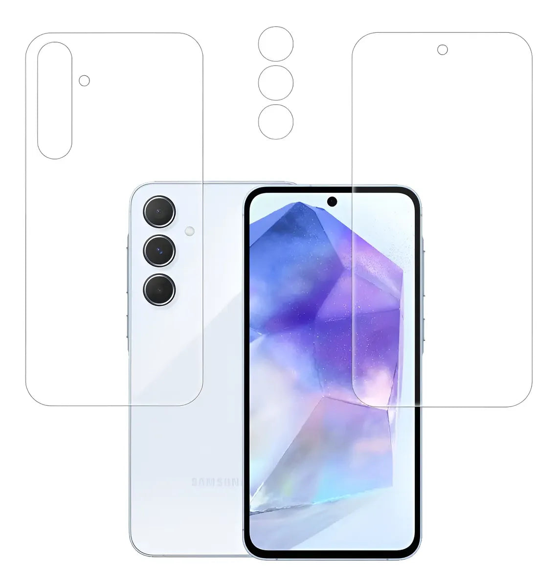 Micas Hidrogel Delantera/tras + Mica D Cámara Galaxy A55 5g