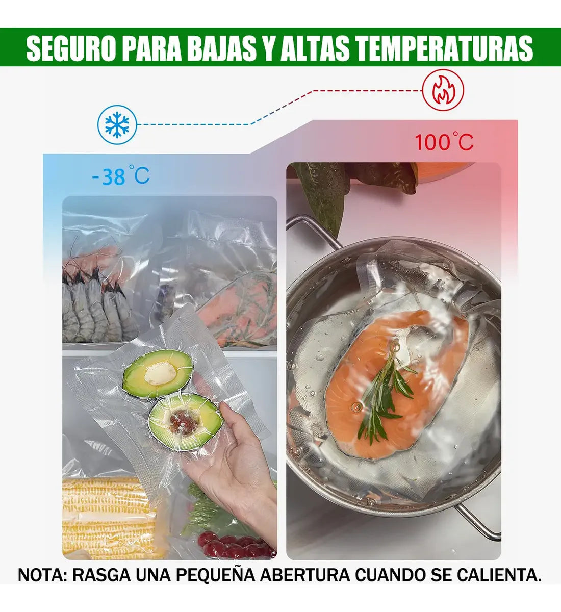 Rollo Bolsas Alimentos Sellado Al Vacío 28cm  300 cm