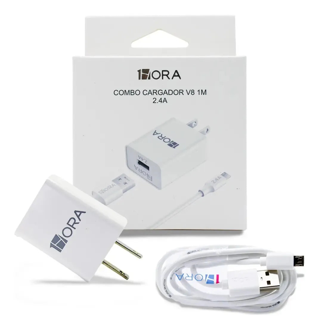 1Hora GAR124 cargador blanco V8 de 127/220V de carga rápida