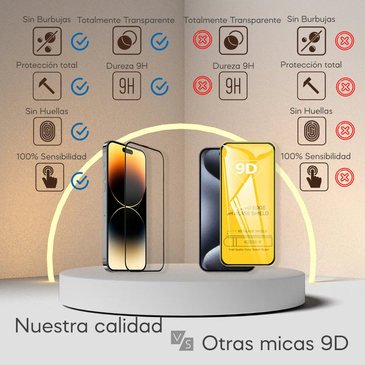 Mica de cristal templado premium para iPhone 16